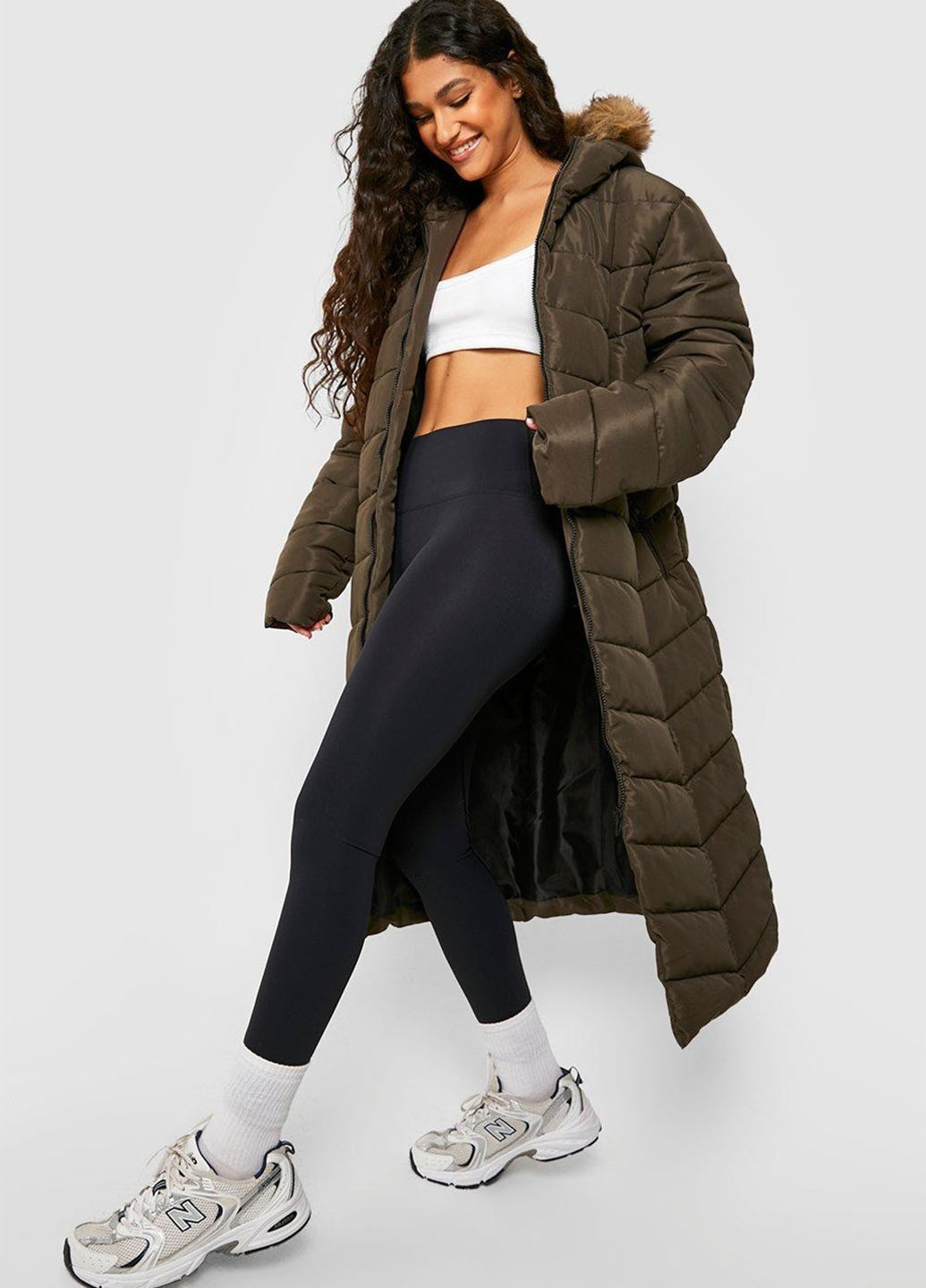 Коричневая демисезонная куртка Boohoo