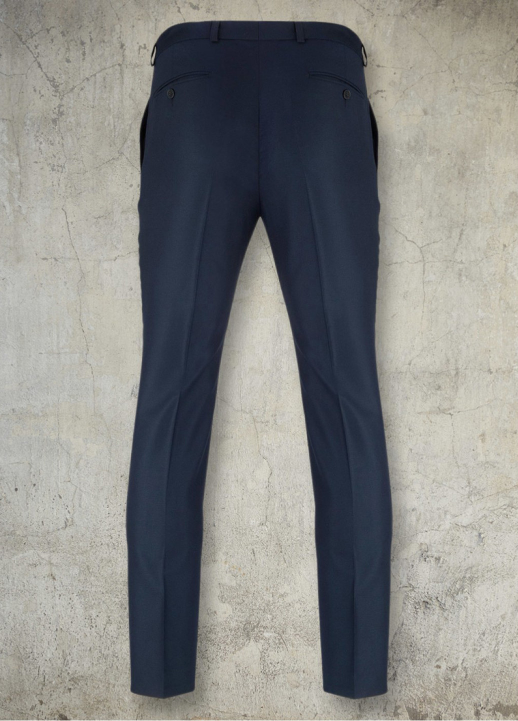 Темно-синие классические демисезонные прямые брюки Pako Lorente