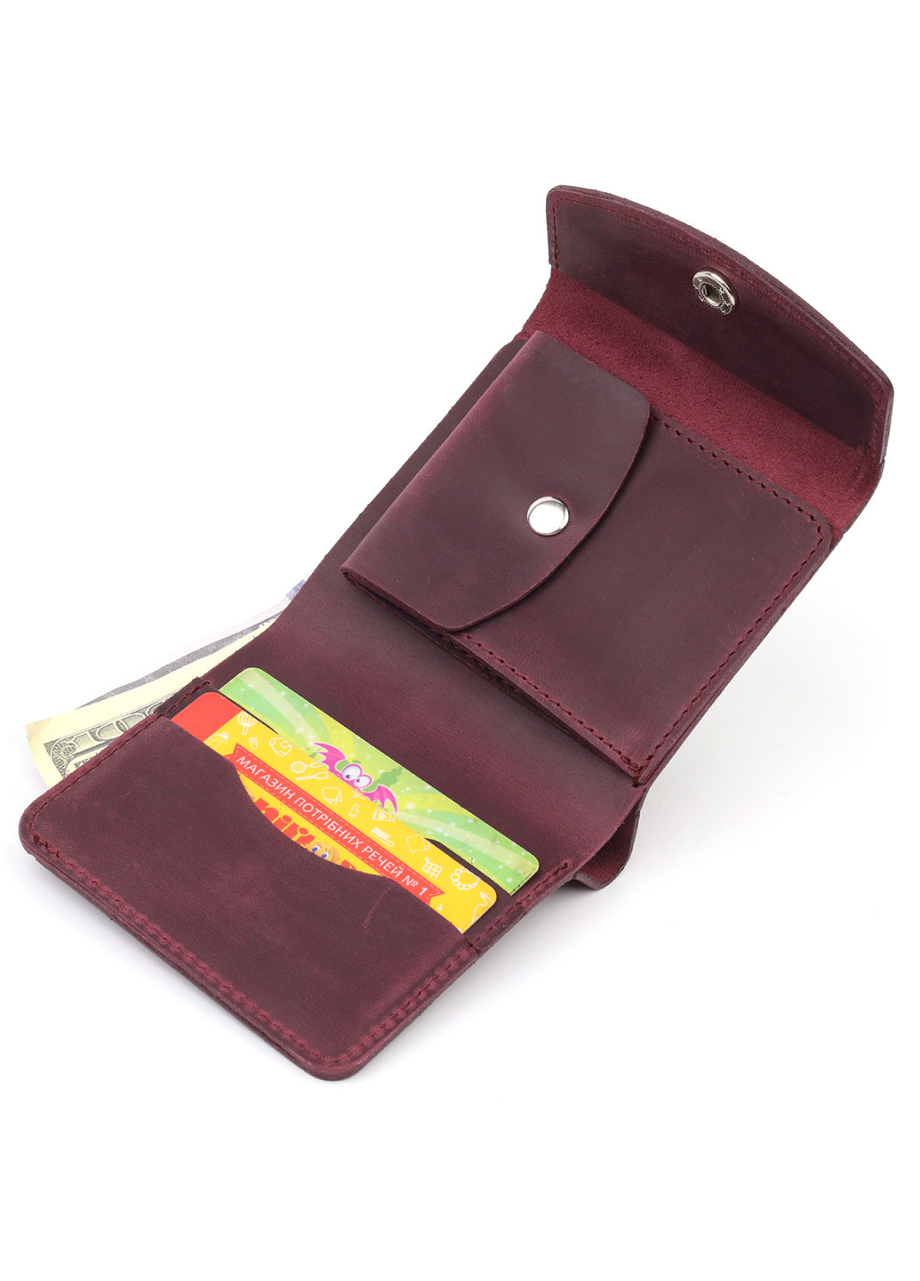 Женский кожаный кошелек 10,7х9,5х1,5 см Shvigel (255710759)