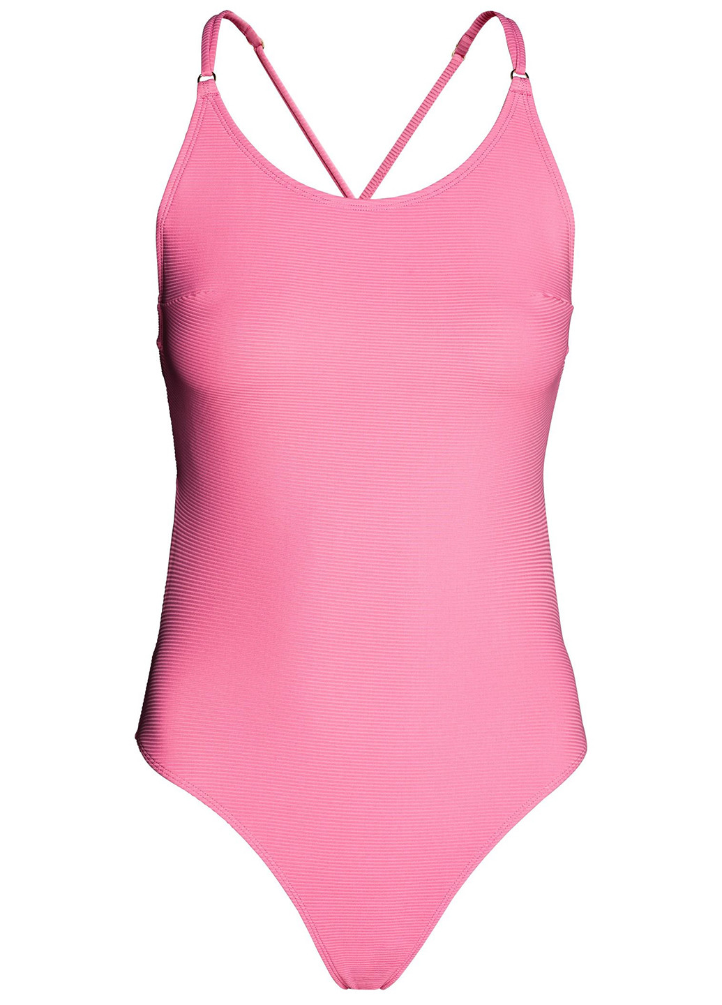 Розовый летний купальник слитный H&M