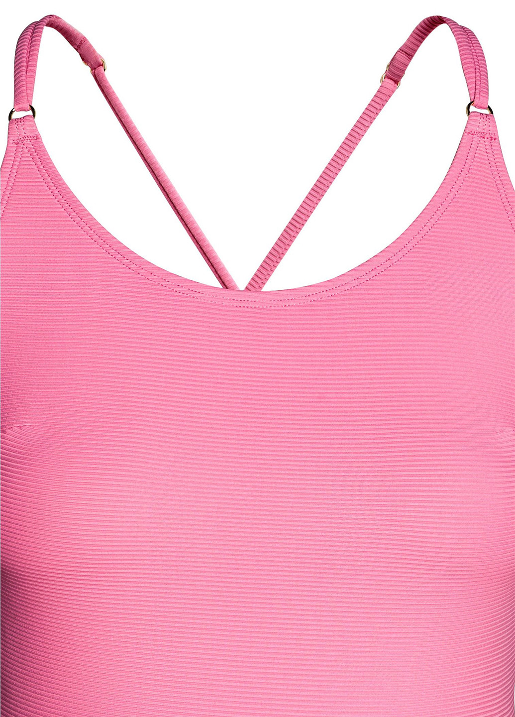 Розовый летний купальник слитный H&M