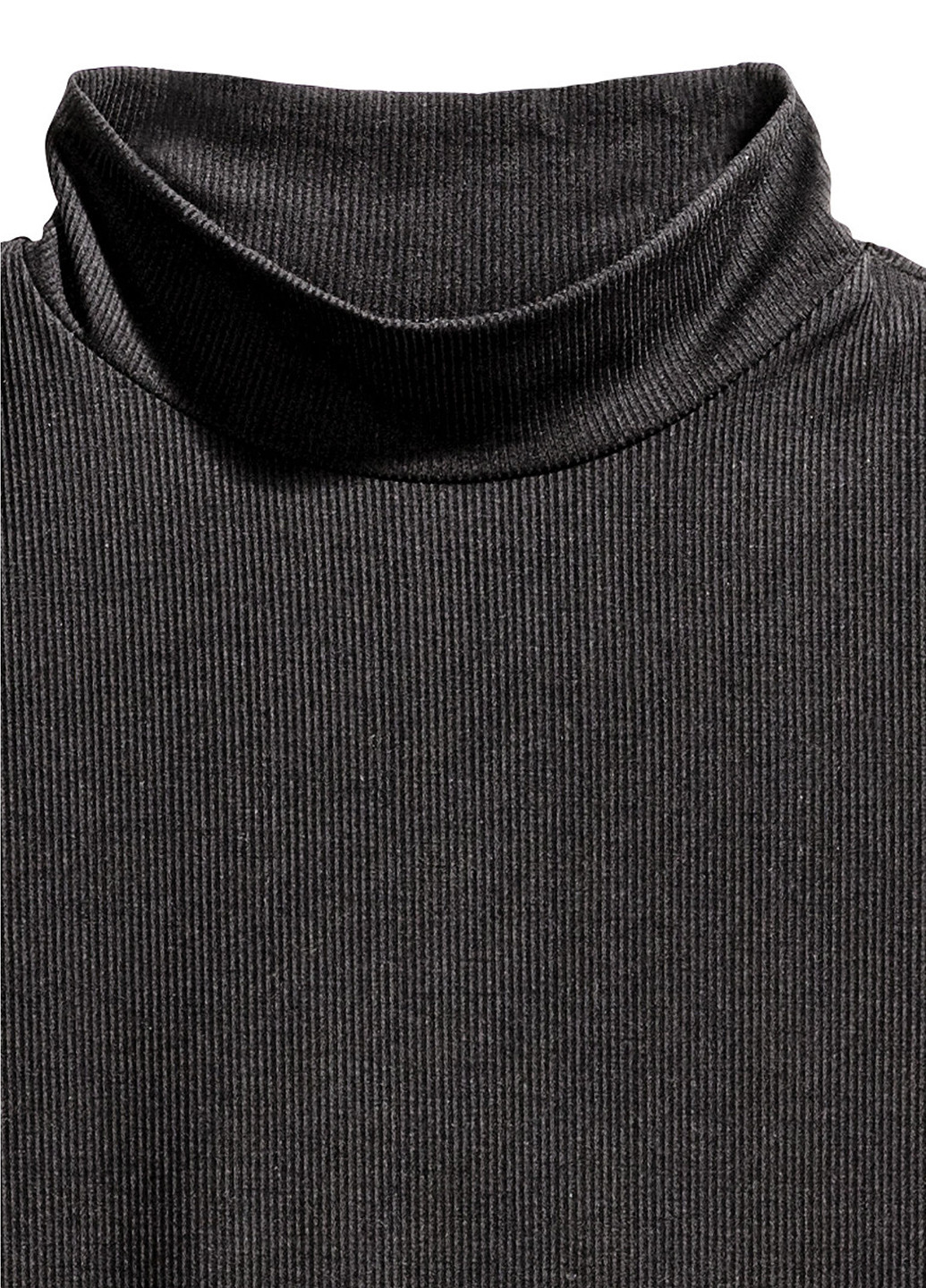 Гольф H&M однотонный чёрный кэжуал трикотаж, вискоза