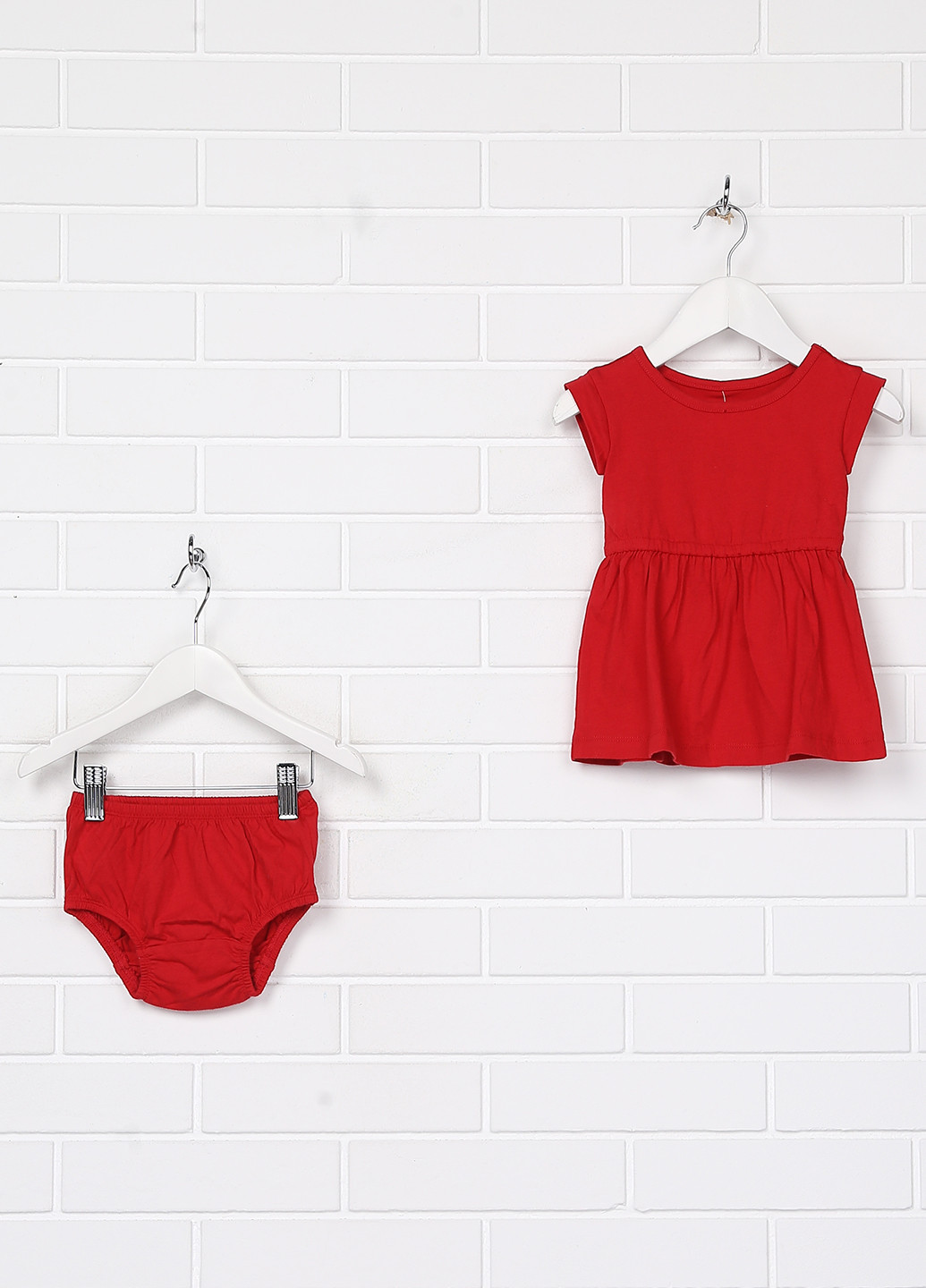 Красный летний комплект (платье, трусики) Gap