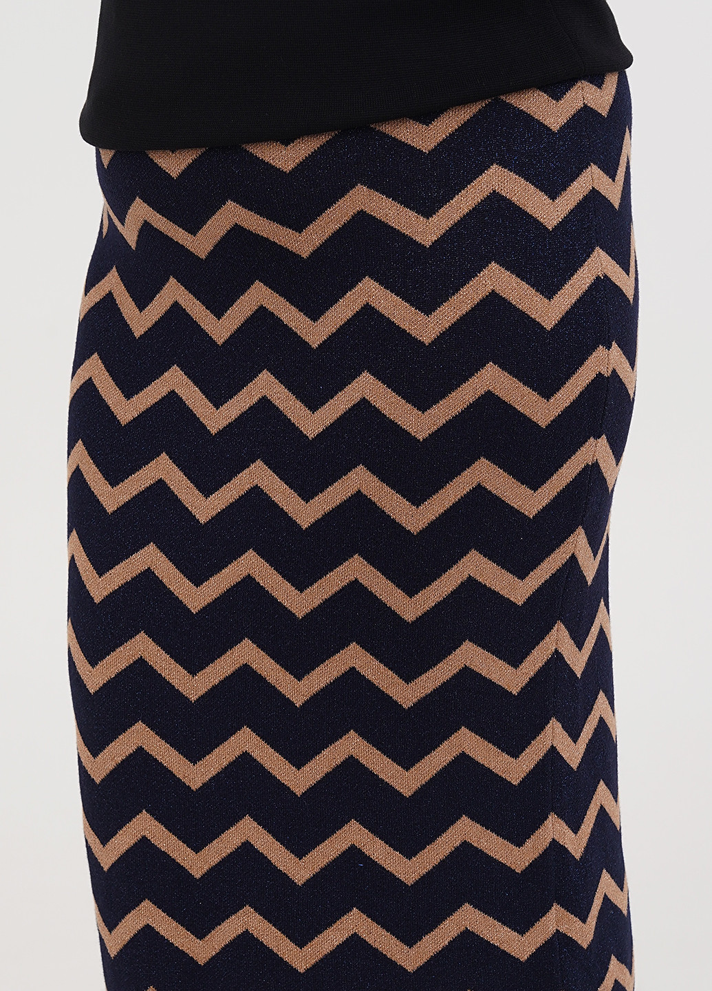Темно-синяя кэжуал с геометрическим узором юбка Boden карандаш