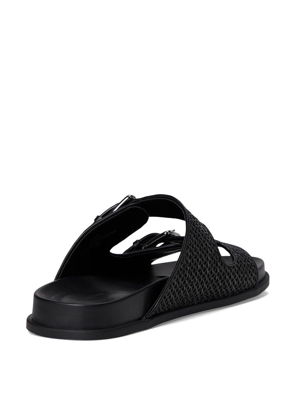 Черные шлепанцы Calvin Klein с пряжкой, плетение