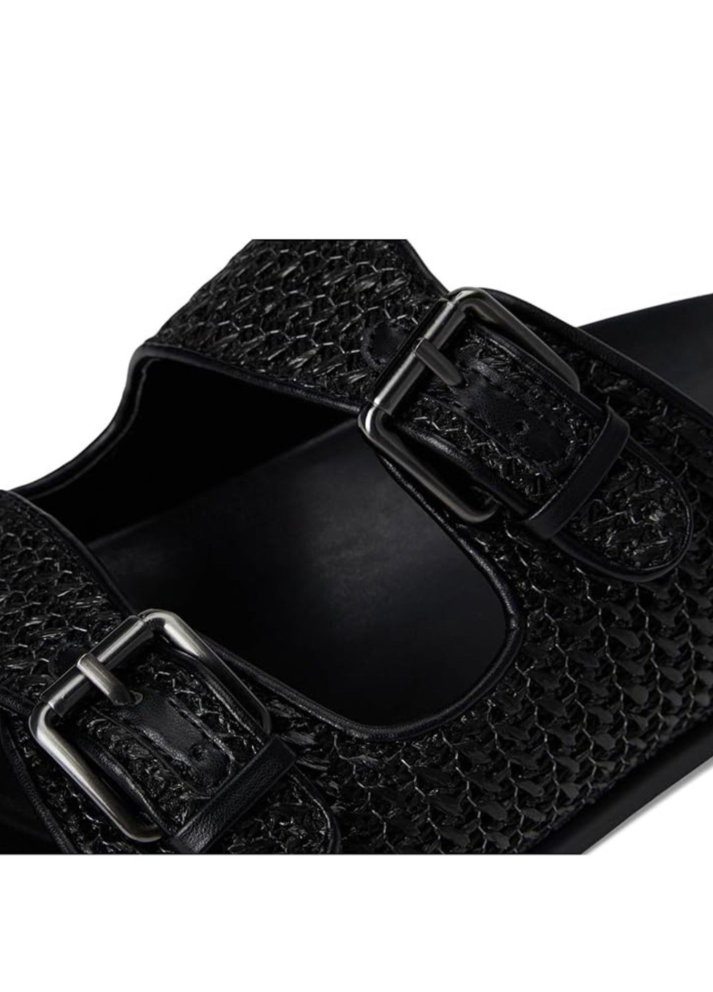Черные шлепанцы Calvin Klein с пряжкой, плетение