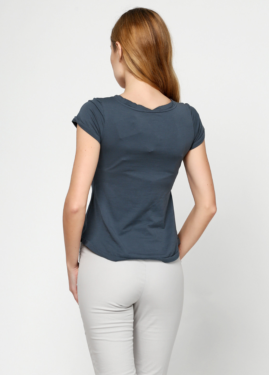 Грифельно-сіра літня футболка Oblique