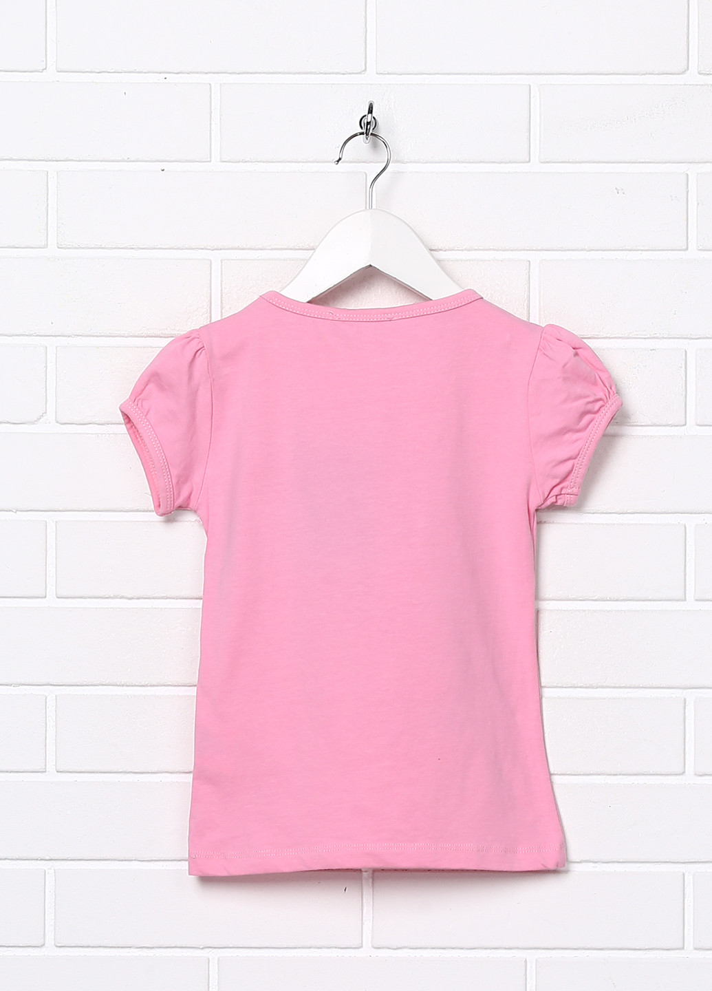 Розовая летняя футболка с коротким рукавом Acar