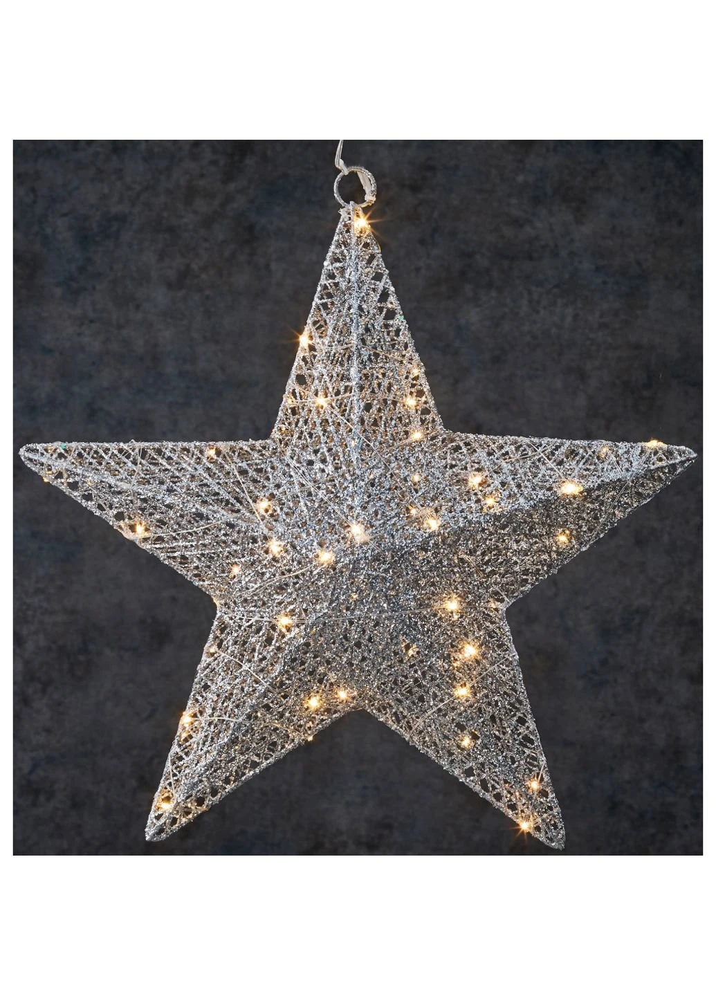 Гірлянда Зірка 40 см 50 LED Срібляста (8718861683103) Luca Lighting (251194060)