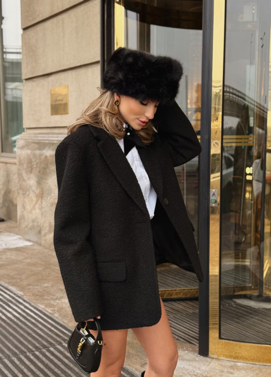 Черный женский жакет No Brand однотонный - демисезонный