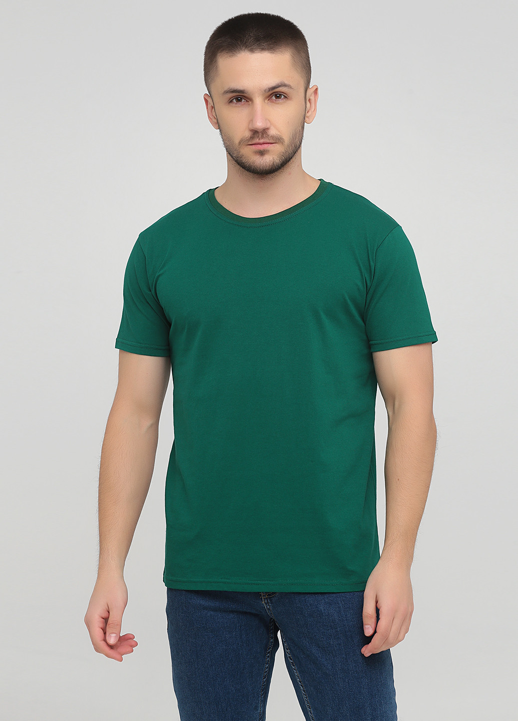 Зелена футболка чоловіча 19м319-17 синя(електро) з коротким рукавом Malta