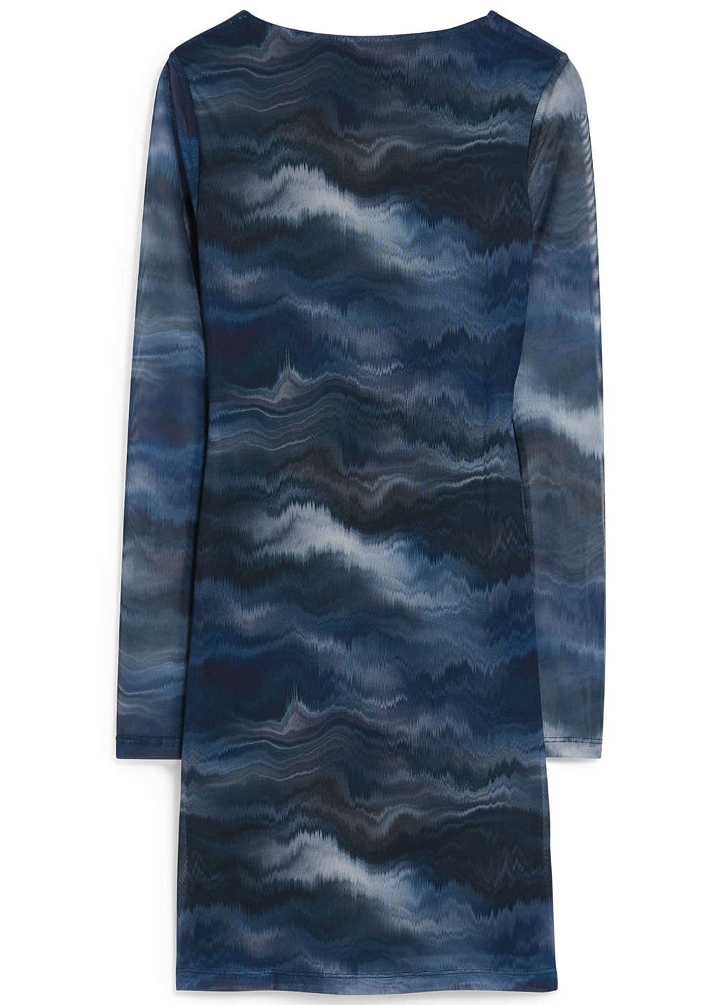 Темно-синее кэжуал платье C&A с абстрактным узором
