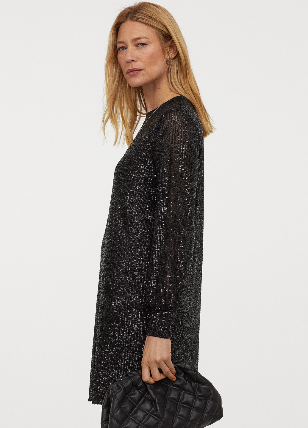 Черное вечернее платье H&M однотонное