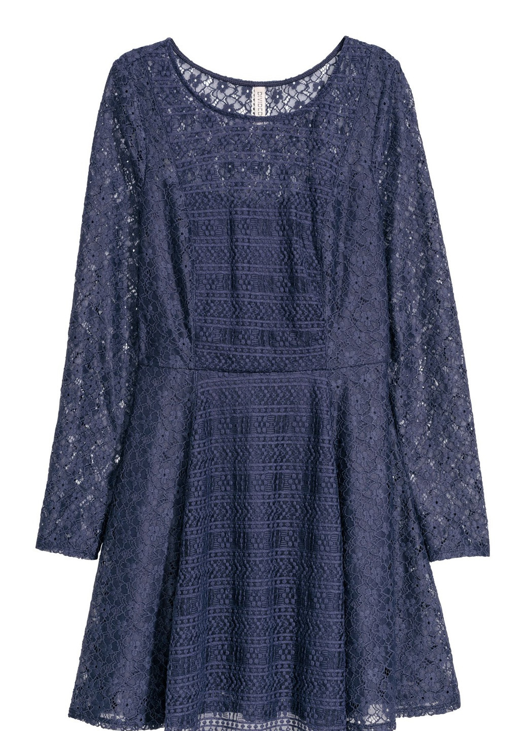 Синя повсякденний мереживна сукня H&M однотонна