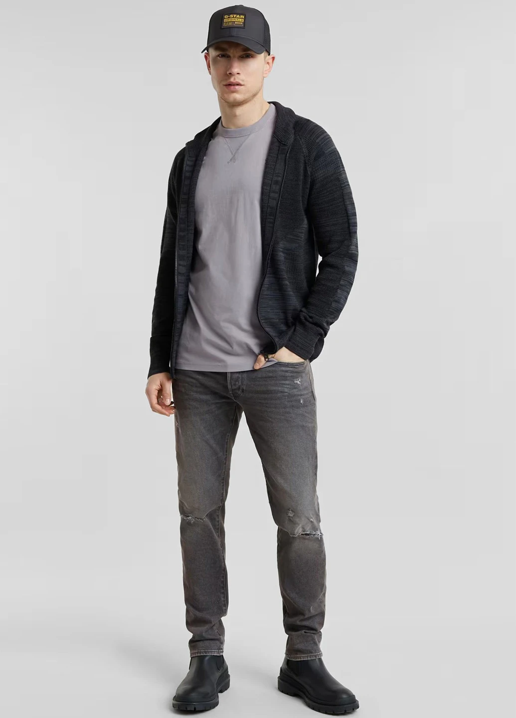 Темно-серые демисезонные скинни джинсы G-Star Raw