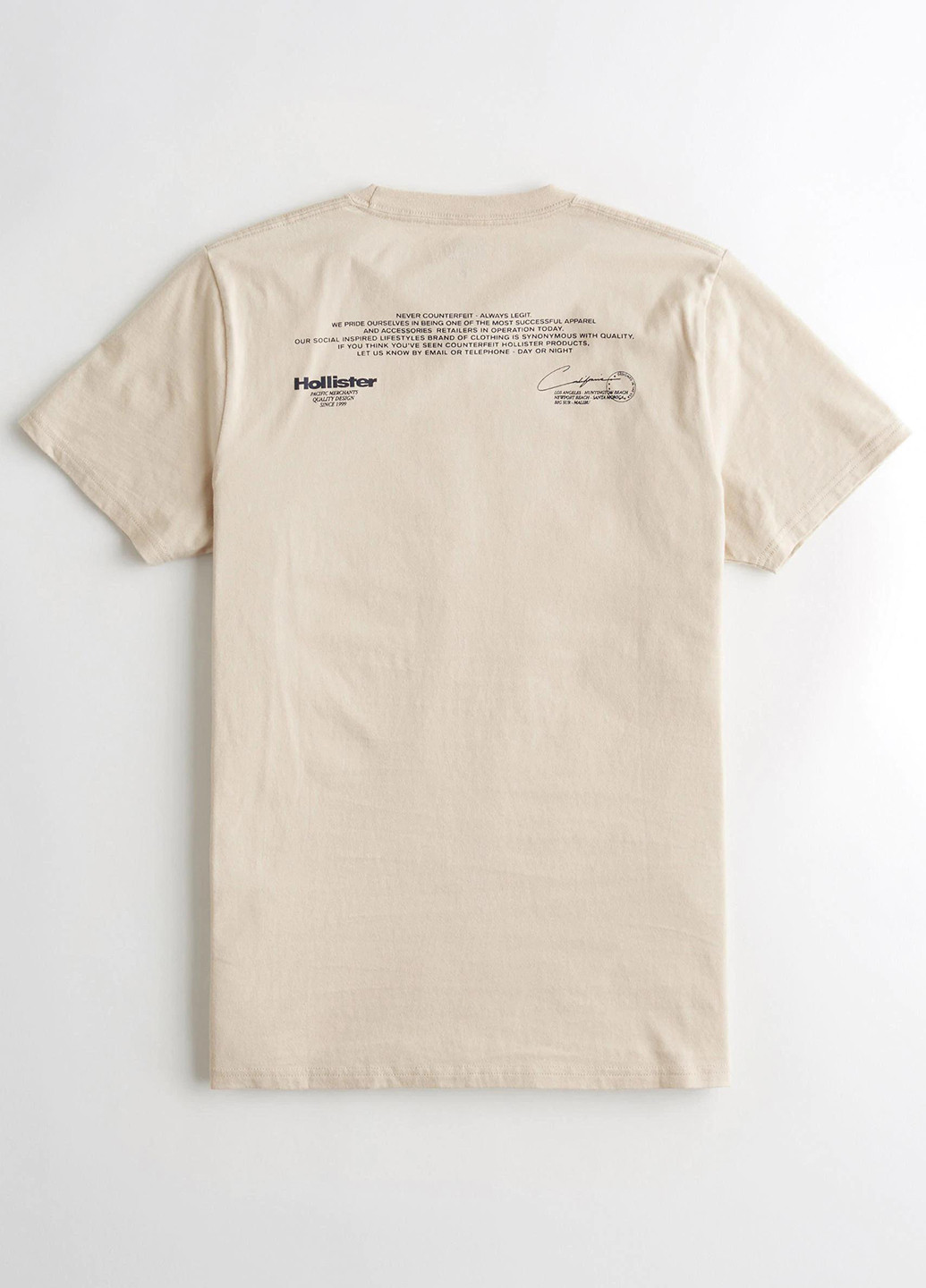 Бежевая футболка Hollister