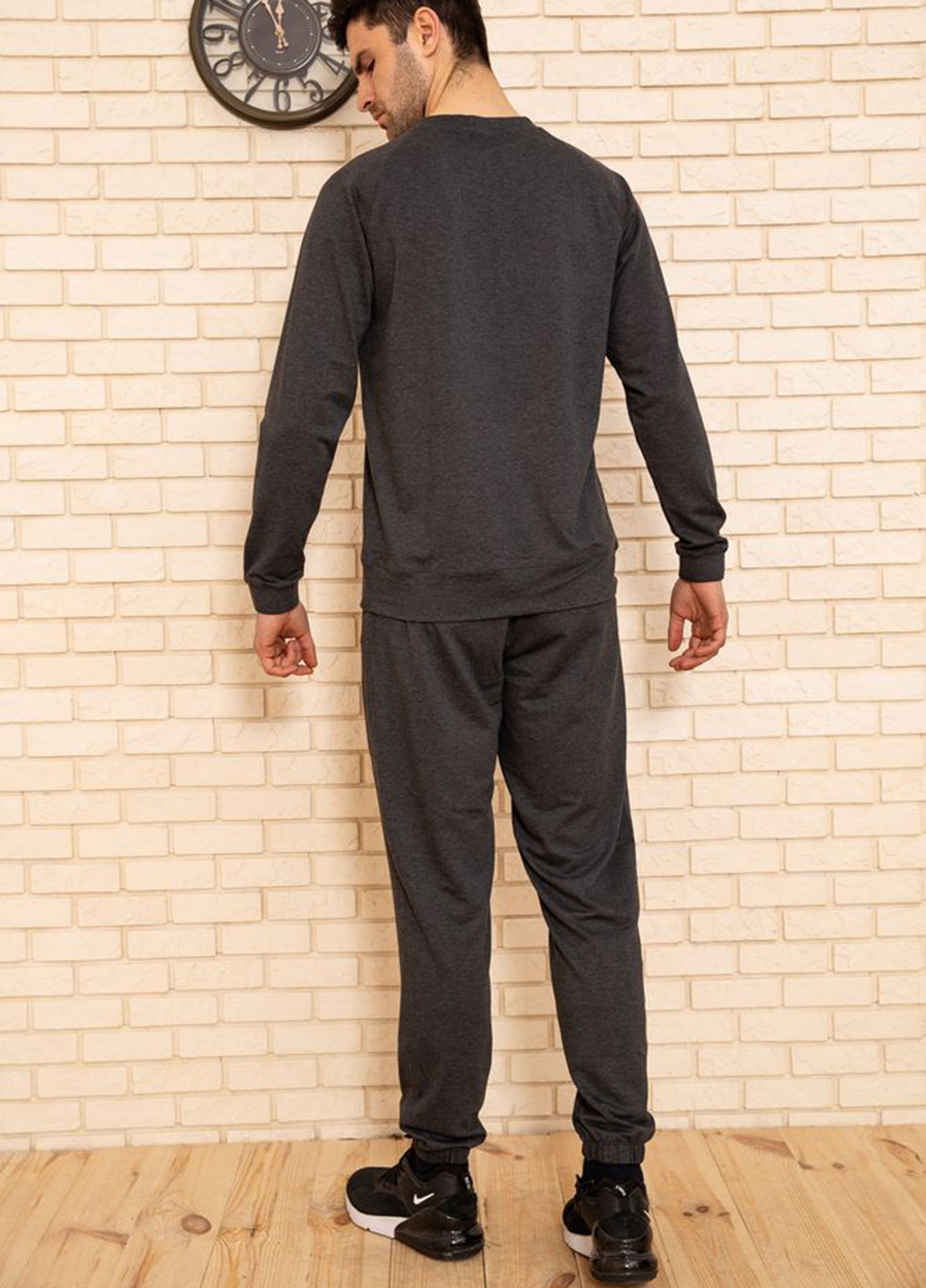 Темно-серый демисезонный костюм (свитшот, брюки) брючный Ager