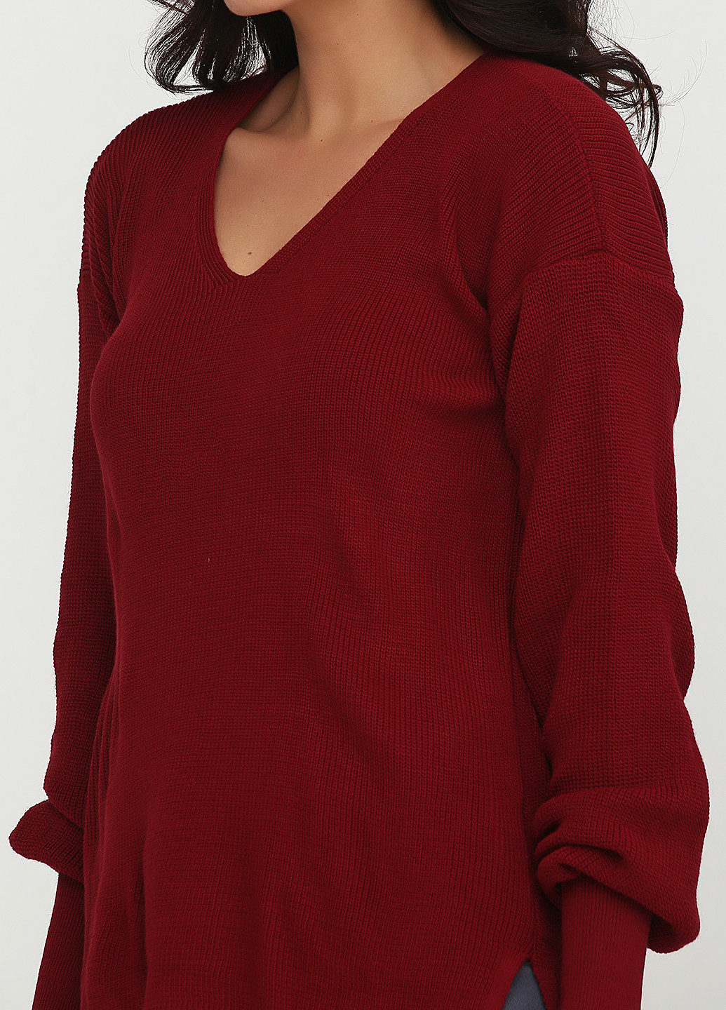 Бордовый демисезонный пуловер пуловер Babylon