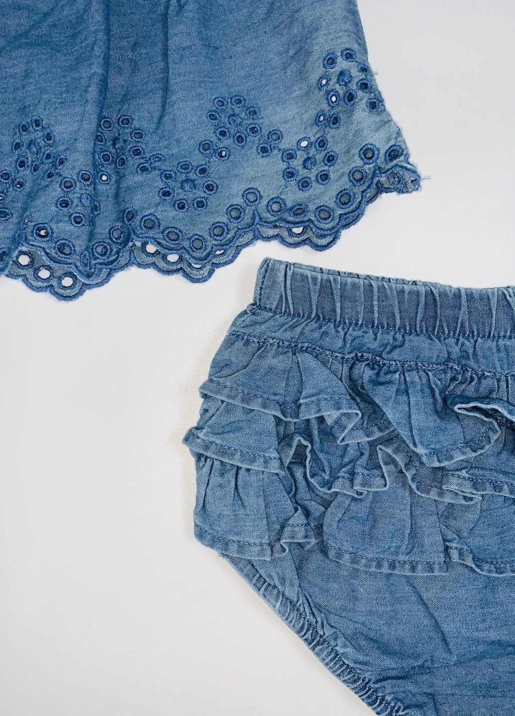Синій літній комплект блуза з шортами Primark