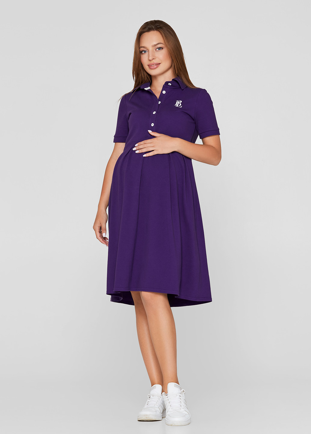 Фиолетовое кэжуал платье для беременных оверсайз Lullababe
