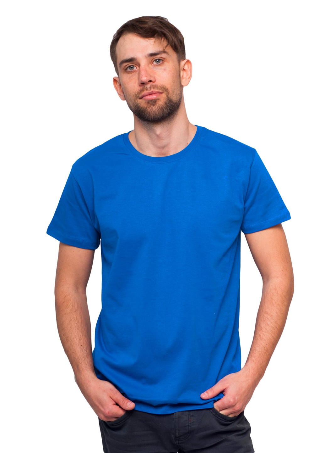 Синяя футболка мужская Наталюкс 11-1312