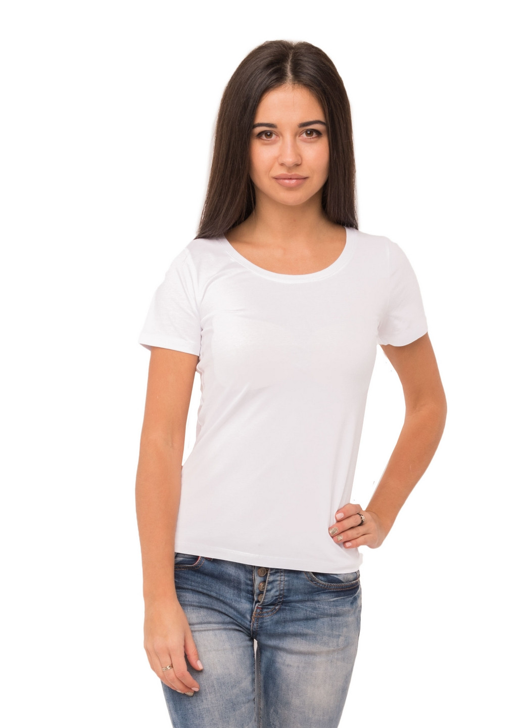 Біла всесезон футболка жіноча Наталюкс 41-2347