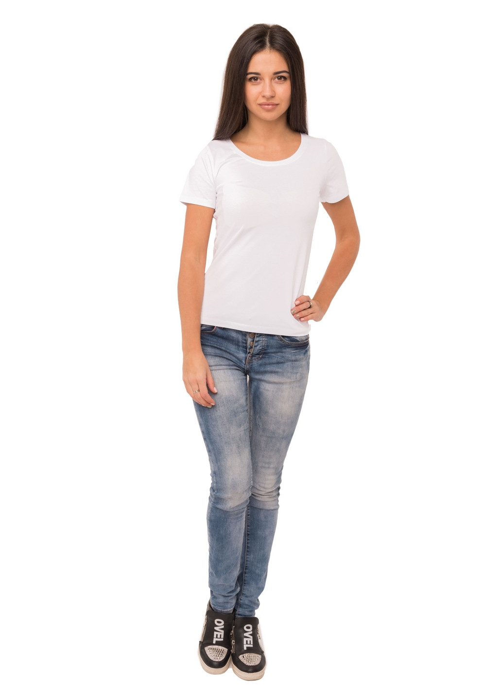 Белая всесезон футболка женская Наталюкс 41-2347