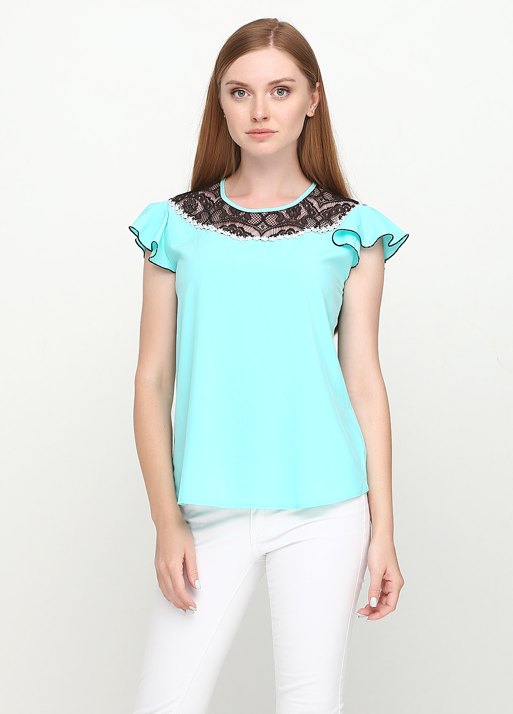 Бирюзовая летняя блуза Anastasia