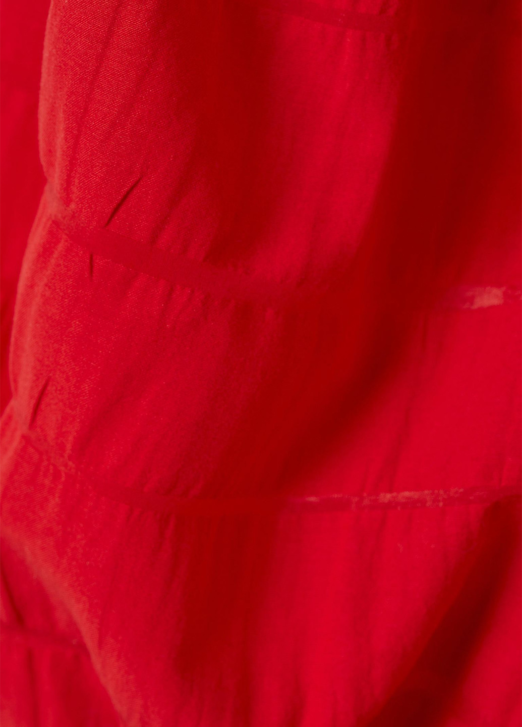 Червона літня блуза на запах, з баскою H&M