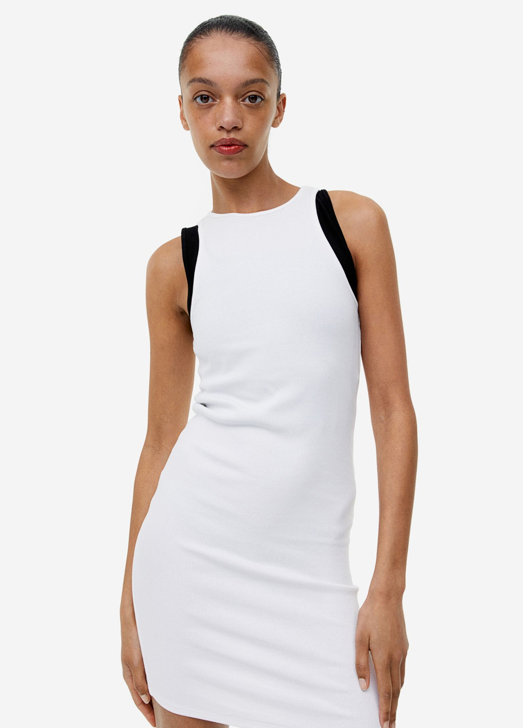 Білий кежуал сукня сукня-майка H&M однотонна