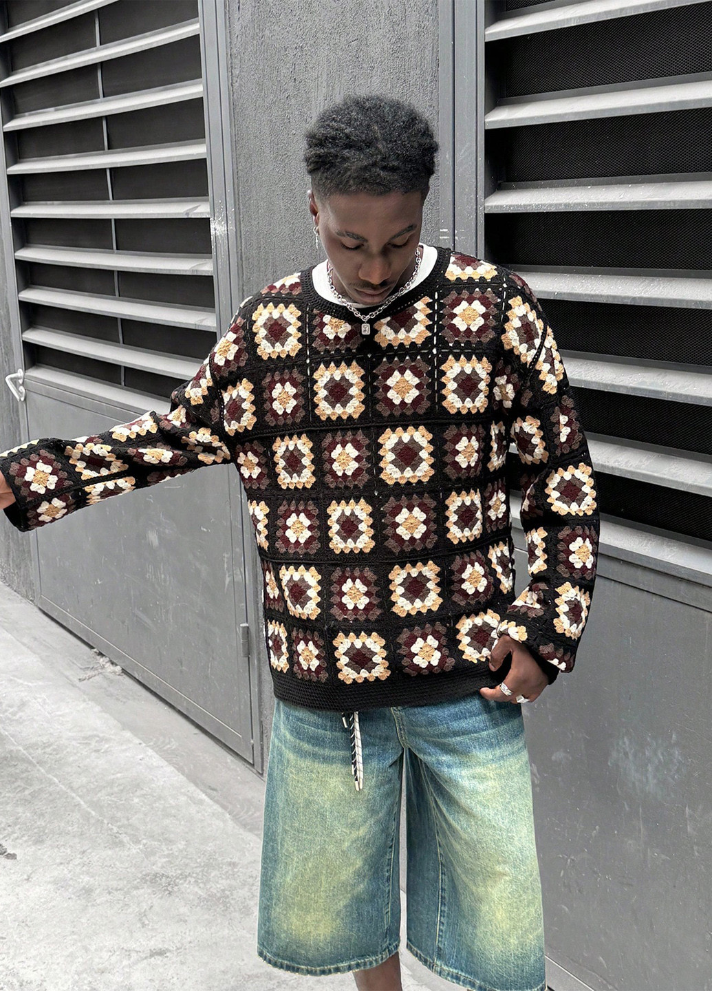 Комбінований демісезонний джемпер джемпер SHEIN