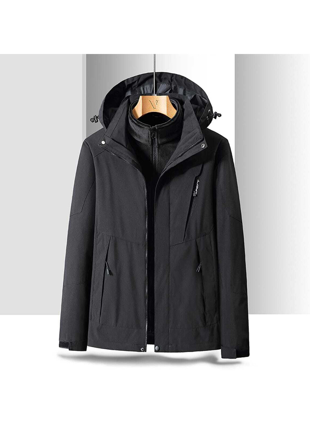 Чорна демісезонна куртка SHEIN