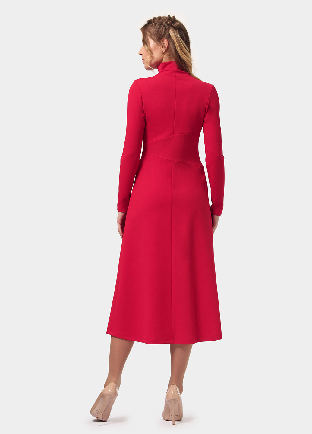Красное деловое платье Lila Kass однотонное