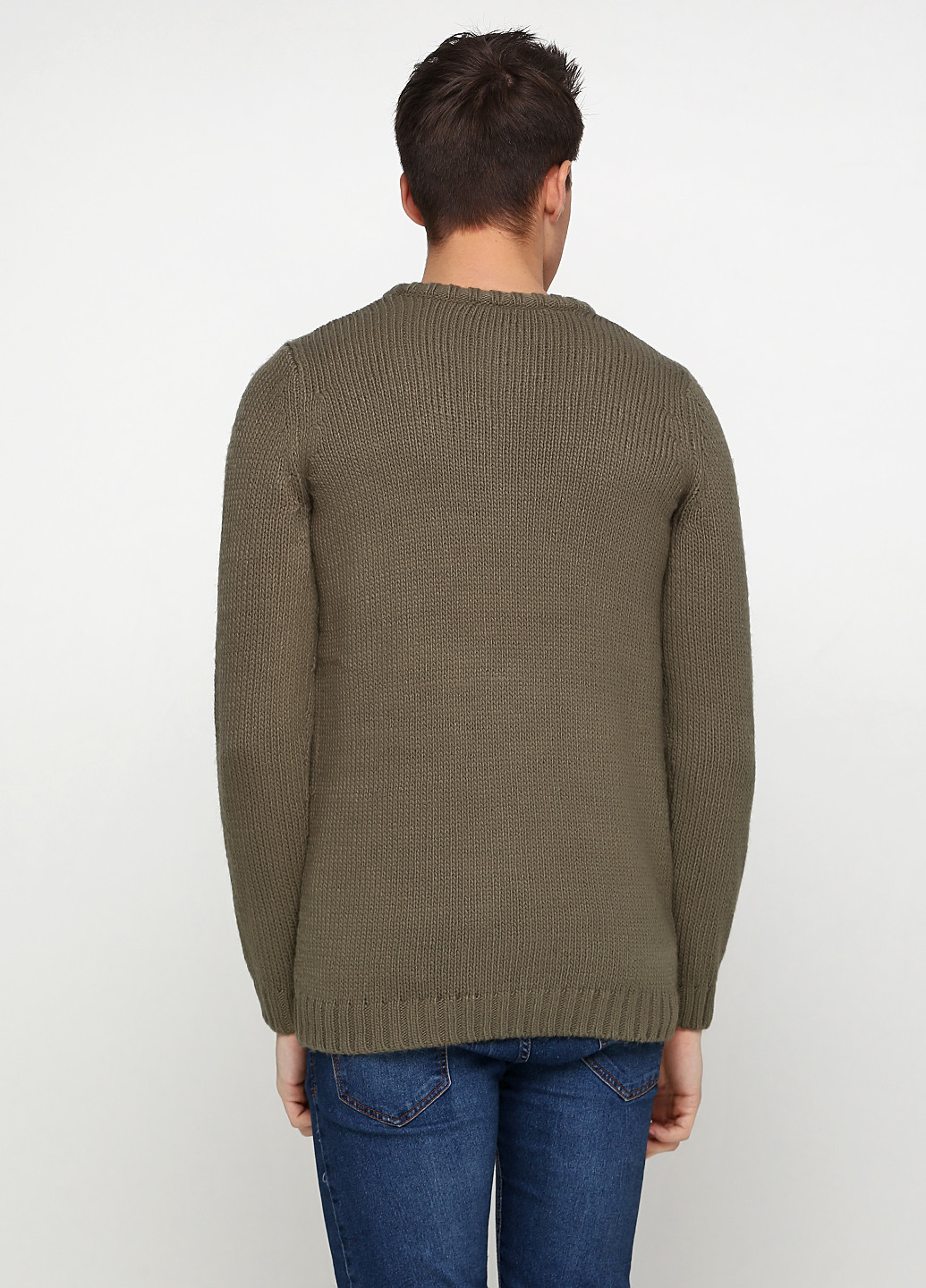Оливково-зеленый демисезонный пуловер пуловер Long Island