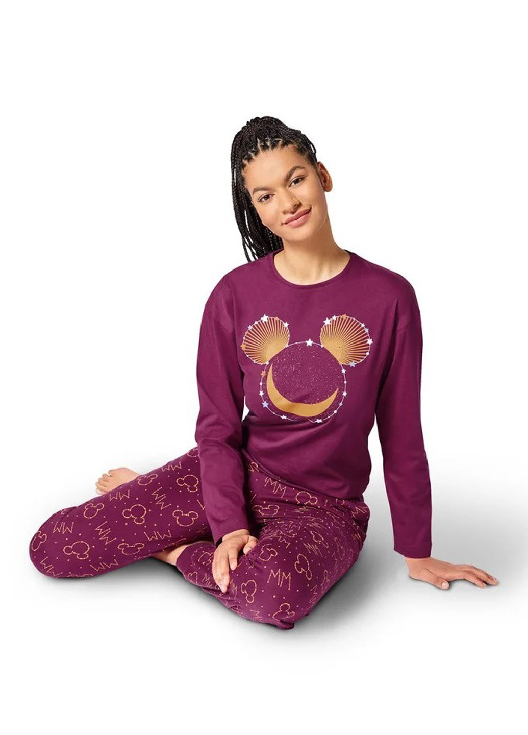 Сливова всесезон піжама (лонгслів, штани) лонгслів + брюки Disney