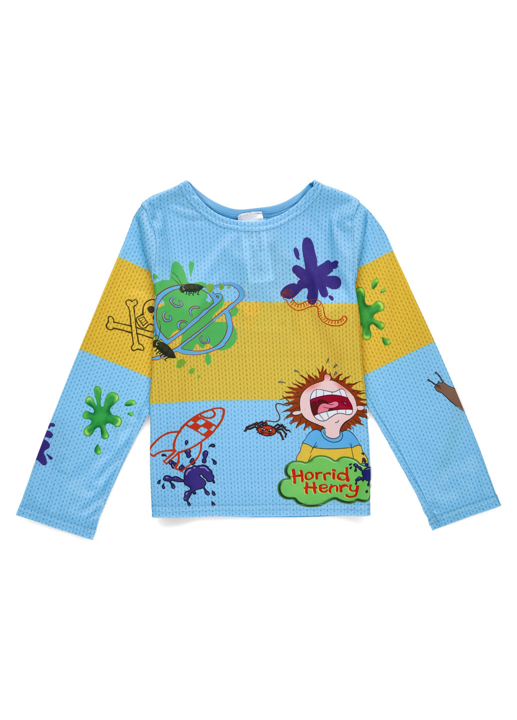 Голубой демисезонный кэжуал лонгслив George с рисунком