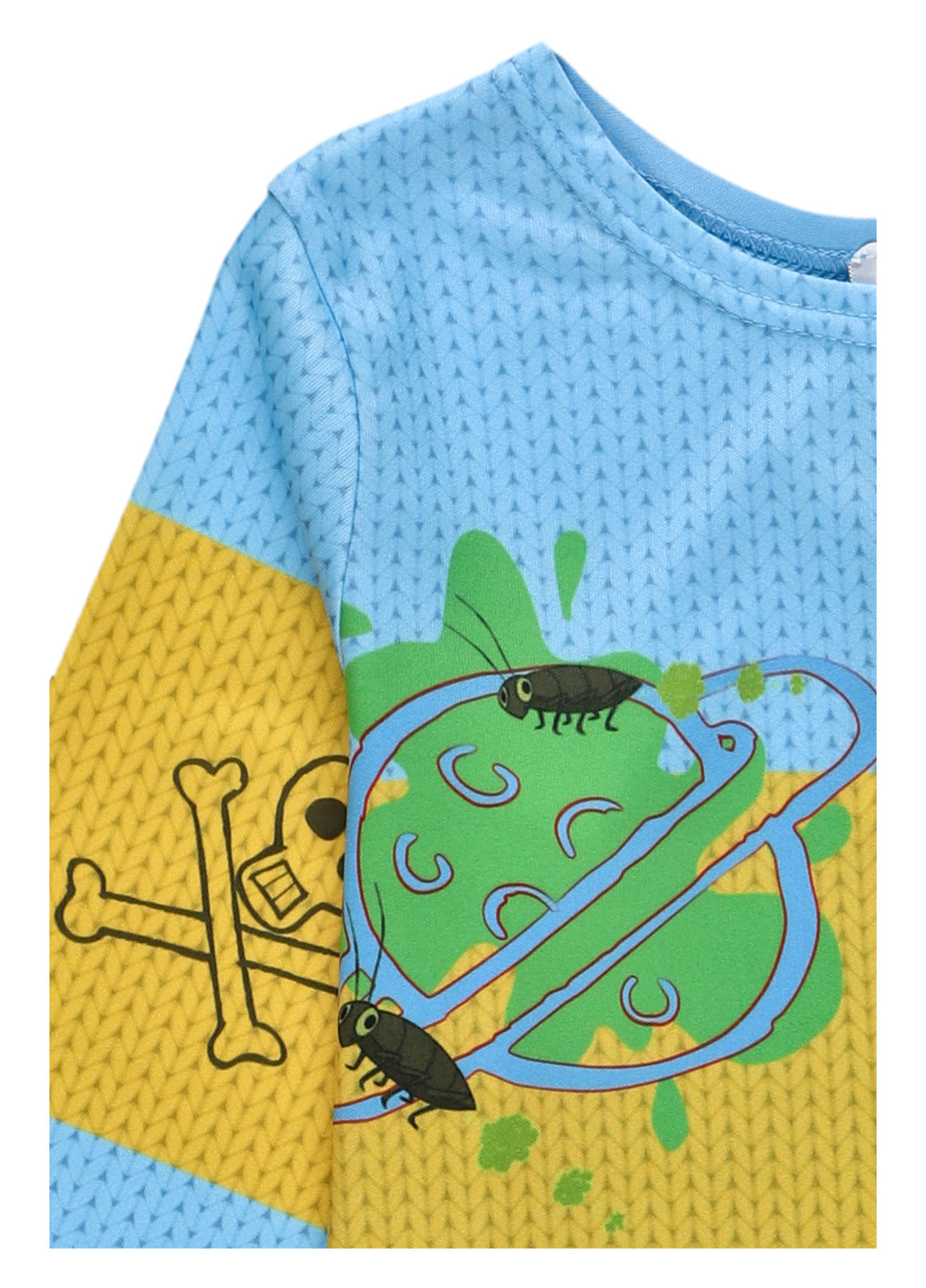 Голубой демисезонный кэжуал лонгслив George с рисунком