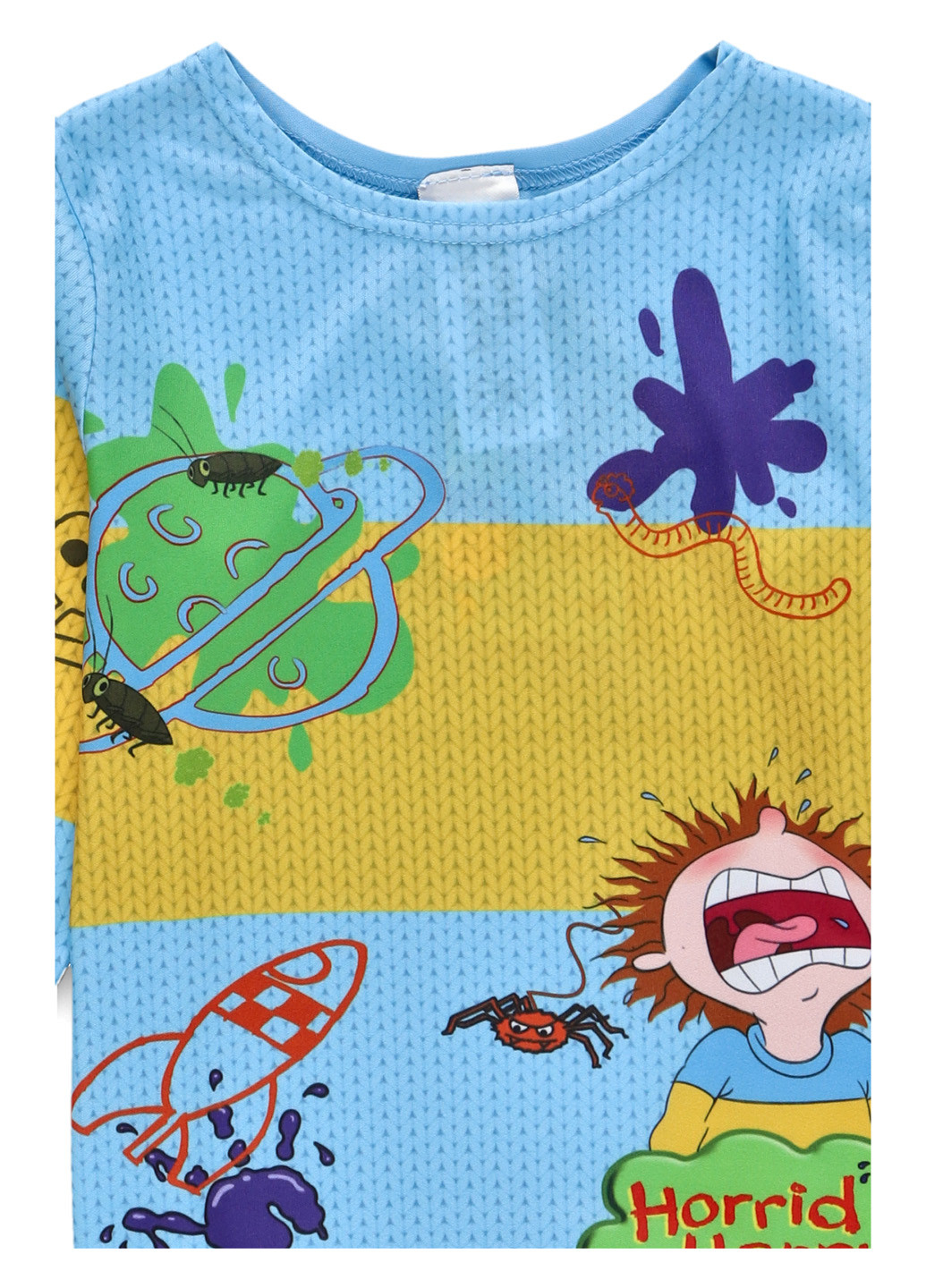 Голубой демисезонный кэжуал лонгслив George с рисунком