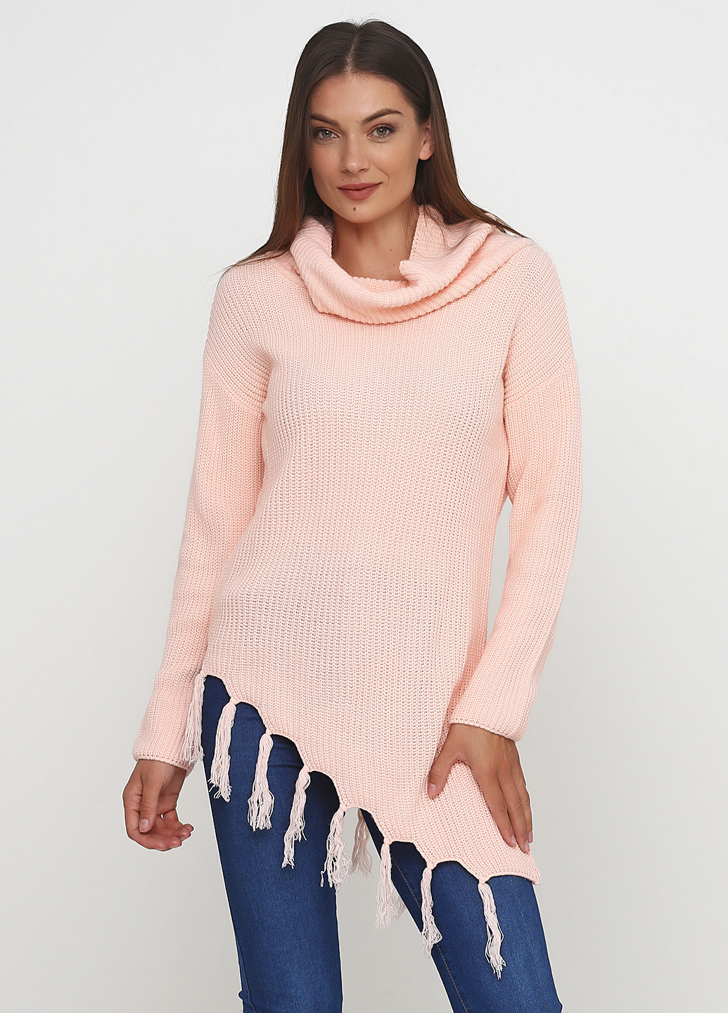 Светло-розовый демисезонный свитер Sassofono