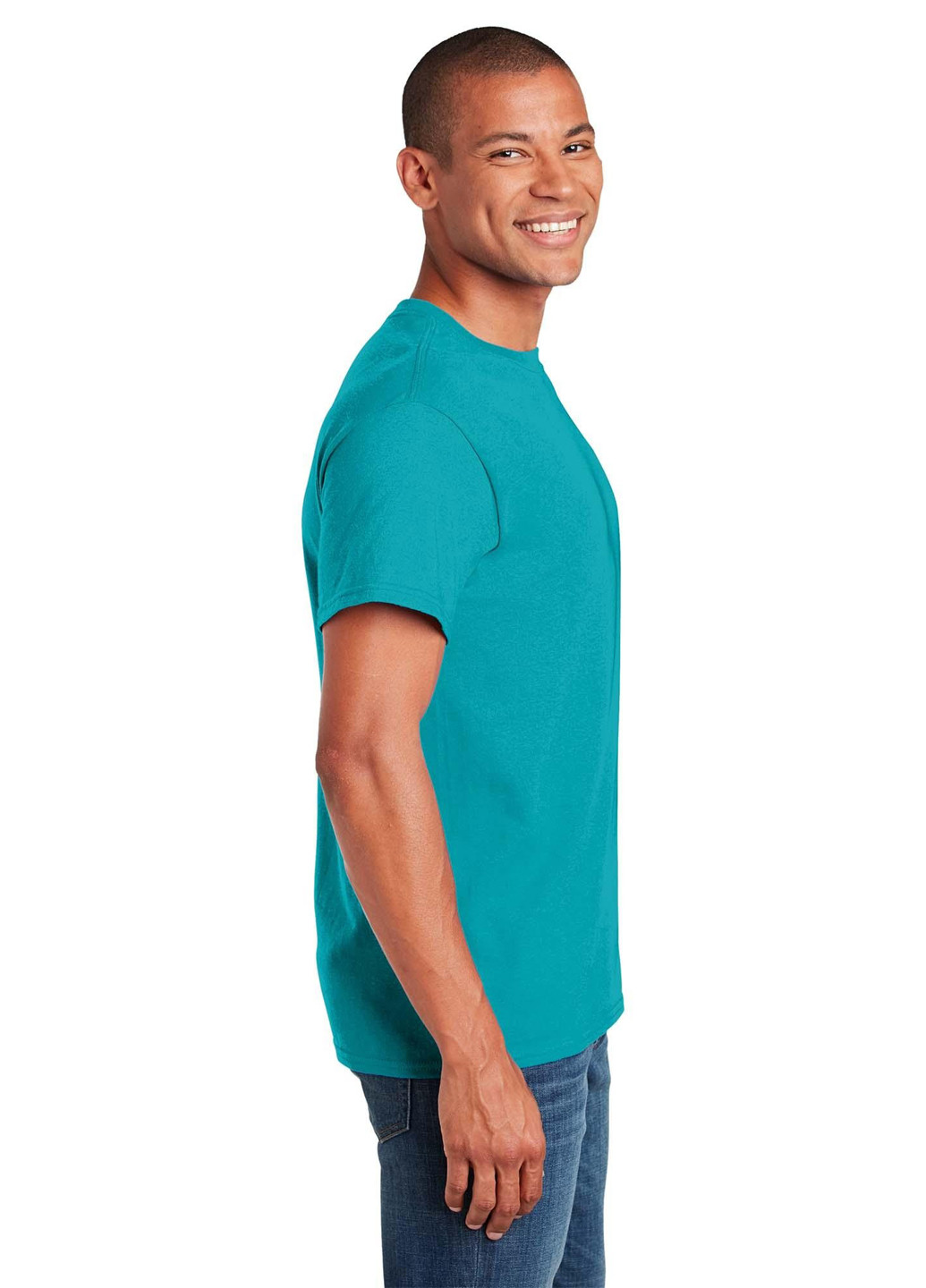 Бирюзовая футболка Gildan