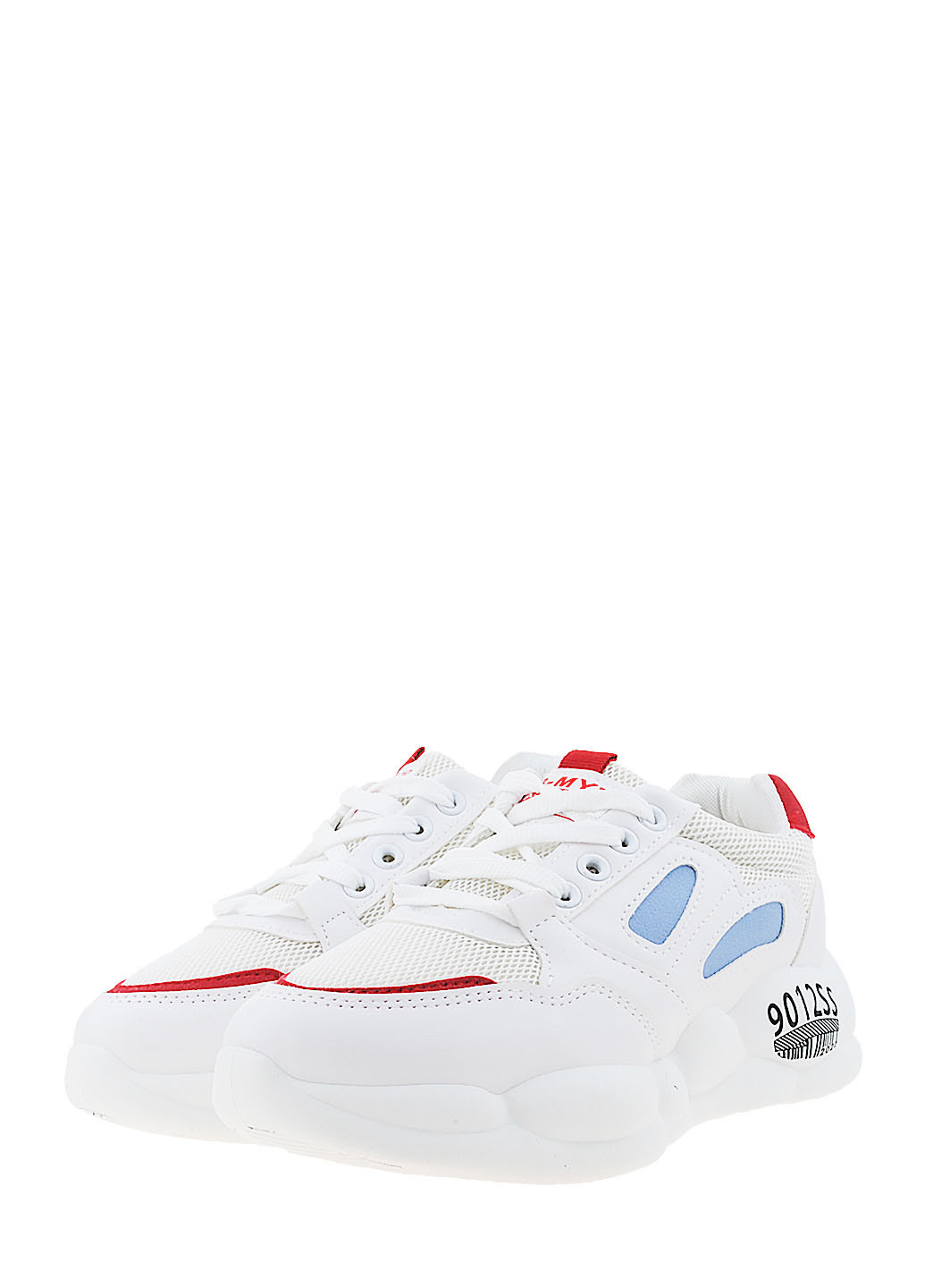 Белые демисезонные кроссовки nt11-1 white-red Happy