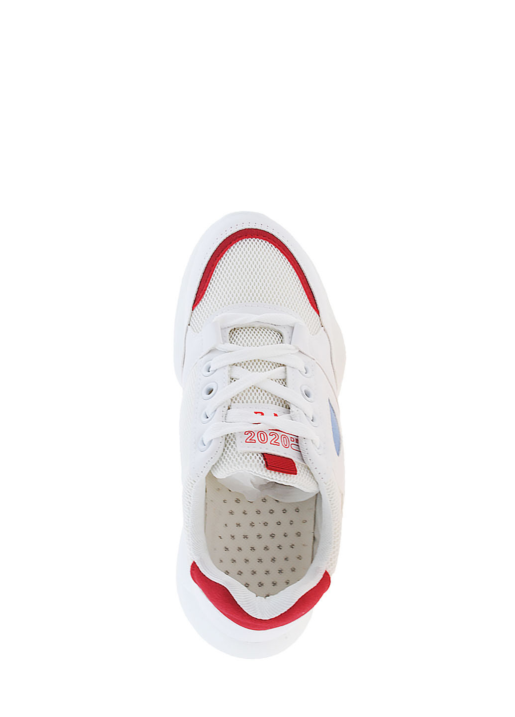 Белые демисезонные кроссовки nt11-1 white-red Happy