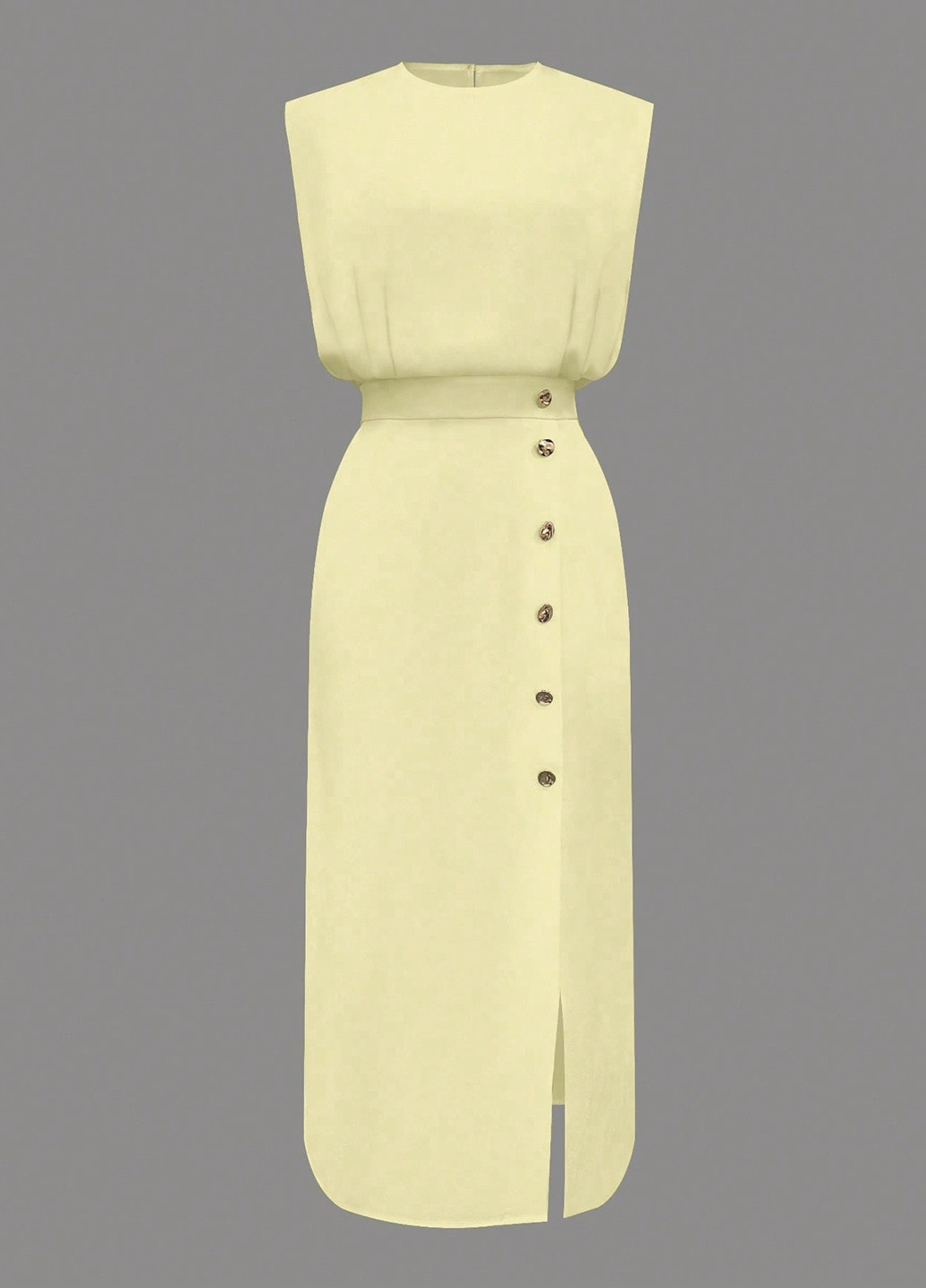 Желтое праздничный, деловое, кэжуал платье футляр SHEIN однотонное