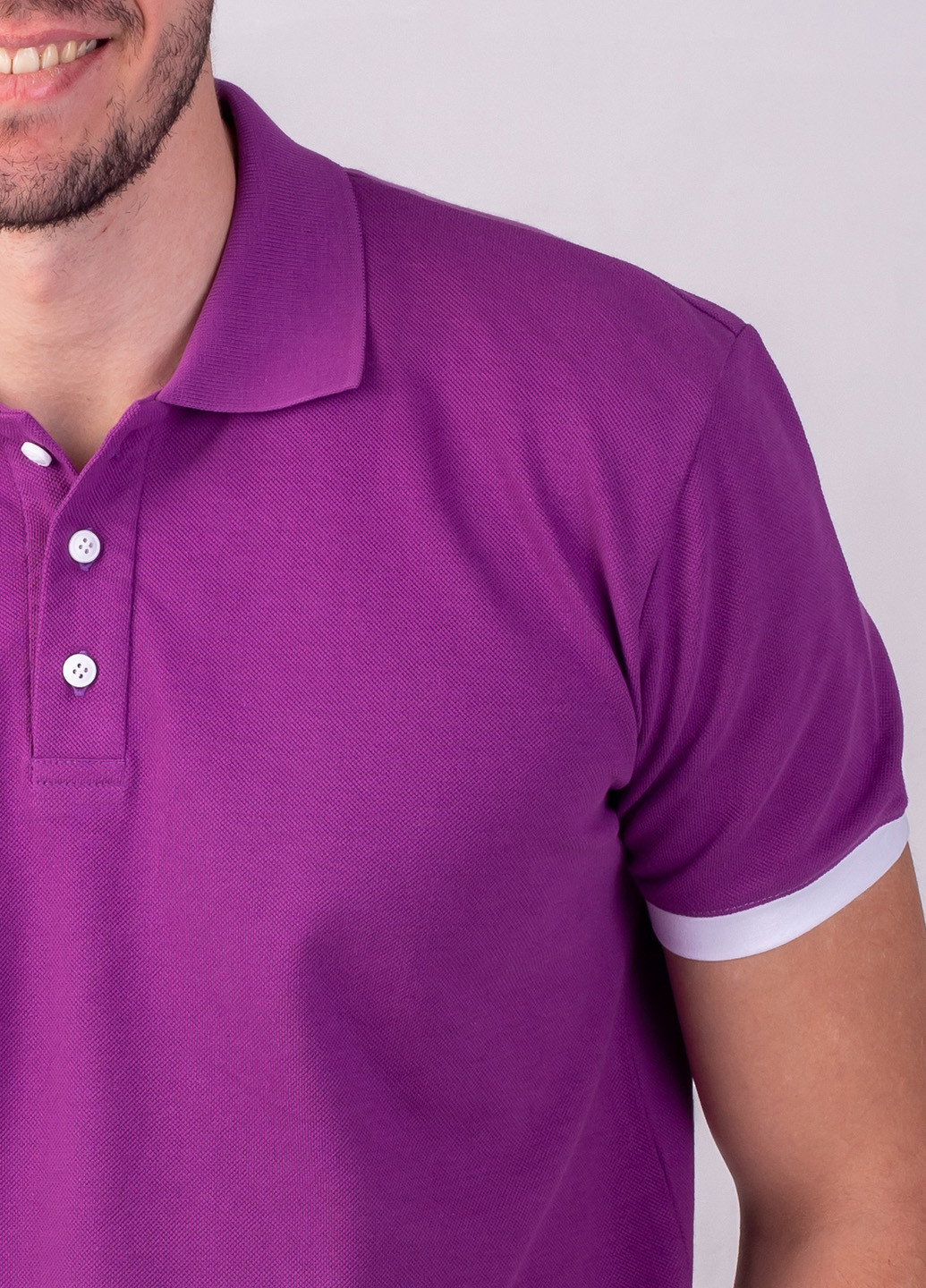 Фиолетовая футболка-футболка поло мужская для мужчин TvoePolo