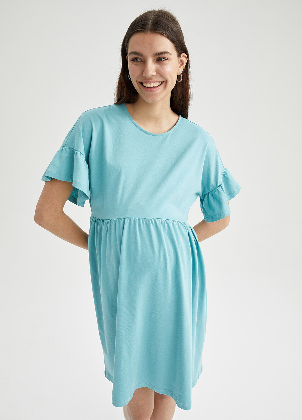 М'ятна кежуал плаття для вагітних оверсайз DeFacto