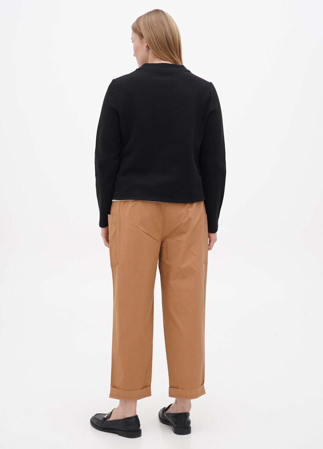 Светло-коричневые кэжуал демисезонные зауженные брюки Comma