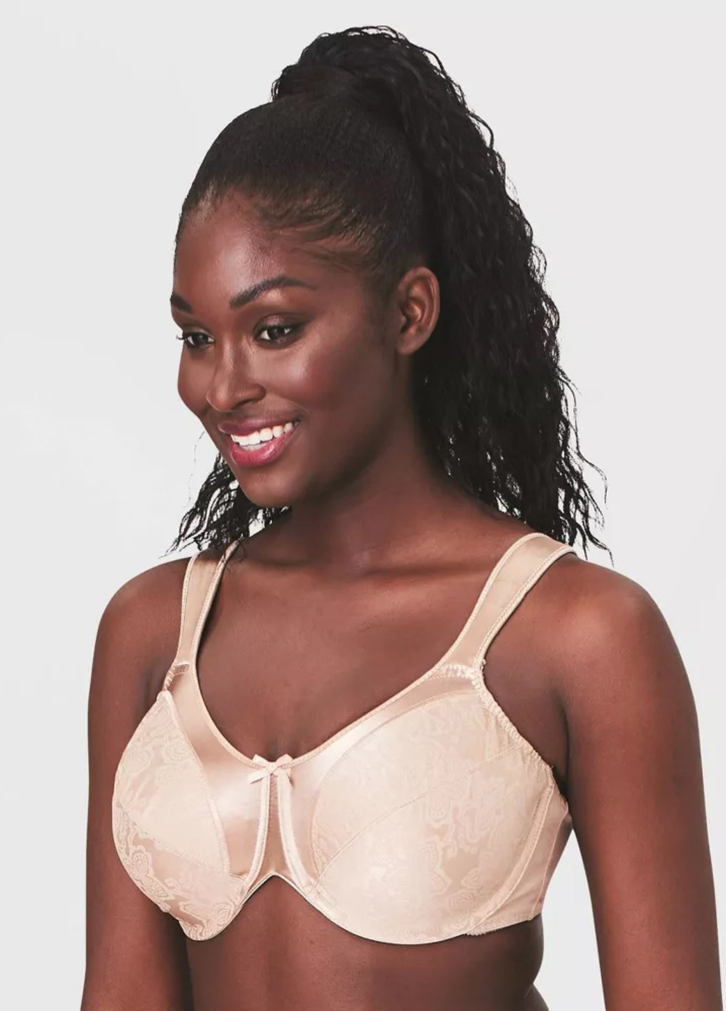 Бежевий мінімайзер бюстгальтер Bali з кісточками нейлон