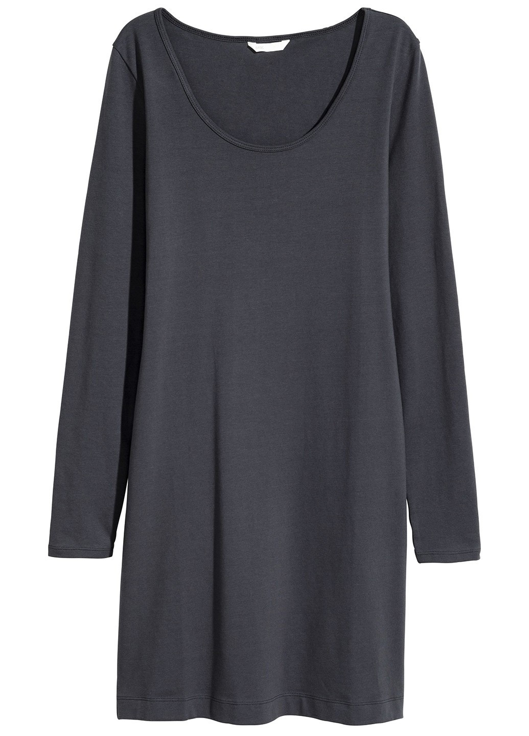 Темно-серое кэжуал платье H&M однотонное