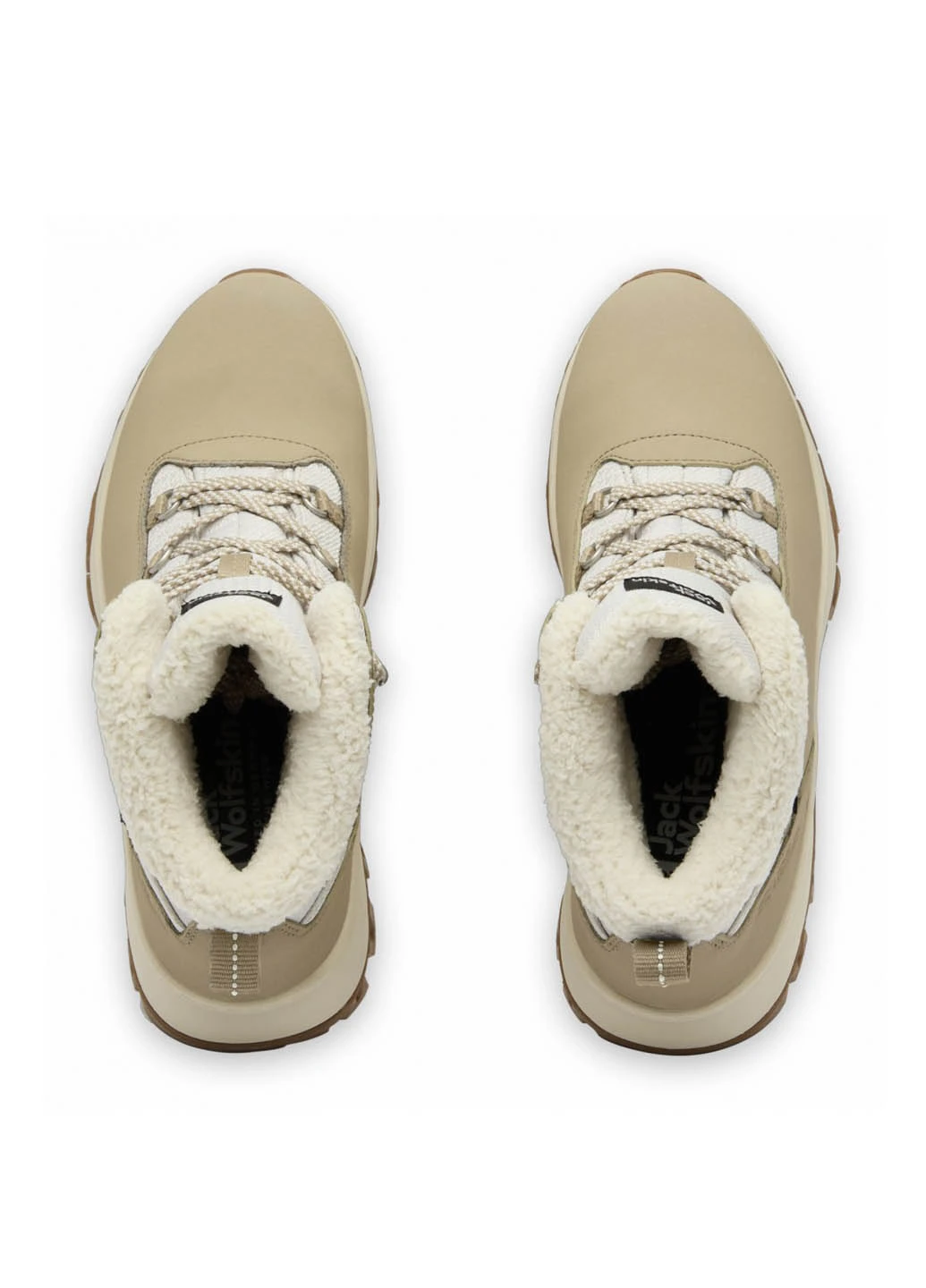 Зимние ботинки хайкеры Jack Wolfskin с тиснением из искусственного нубука, тканевые