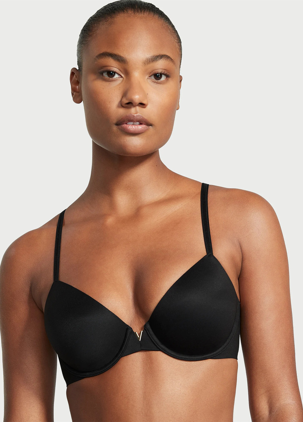 Чорний бюстгальтер Victoria's Secret з кісточками поліамід